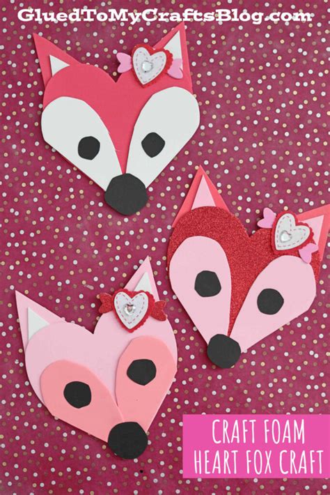 Craft Foam Heart Shaped Fox