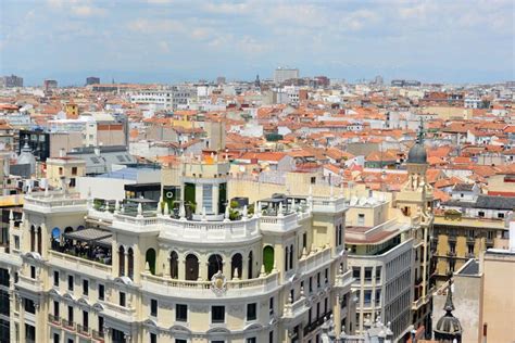 Madrid City Skyline, Spain stock image. Image of house - 33038117