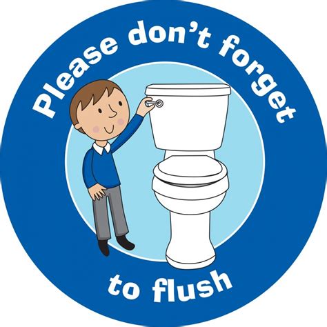 Please Flush Toilet Sign Printable