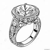 Diamond Wedding Ring Coloring Page 72865 57692 sketch template