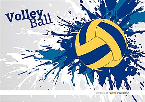 Cartoon Volleyball Background Material | Volleyball backgrounds, Cartoon volleyball, Volley