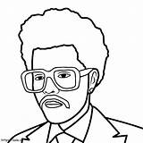 Printable The Weeknd coloring Page sketch template