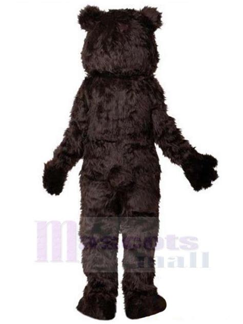 Furry Black Bear Mascot Costume Animal