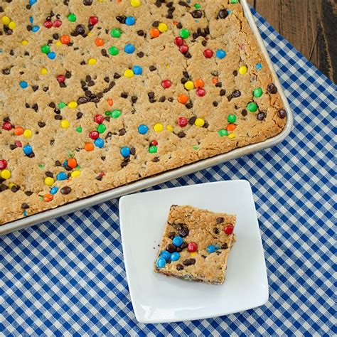 Sheet Pan Monster Cookie Bars | Recipe | Monster cookie bars, Cookie bars, Monster cookies recipe