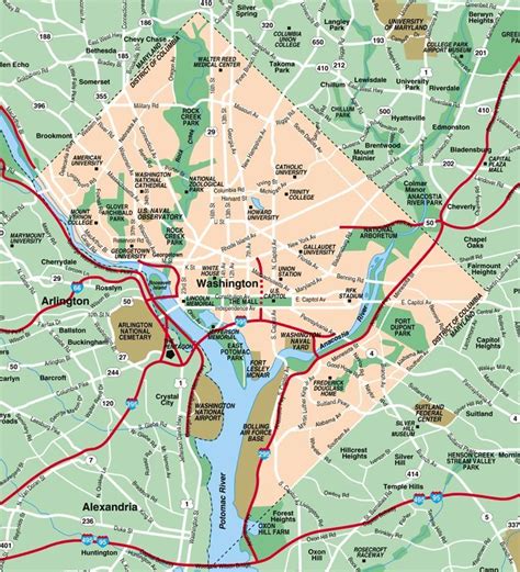 Washington DC Map and Travel Guide - Maps of Washington, DC ...