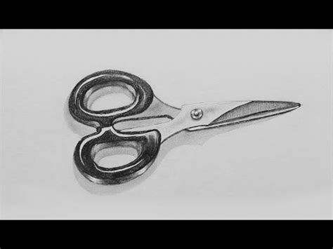 How to Sketch Scissor - YouTube