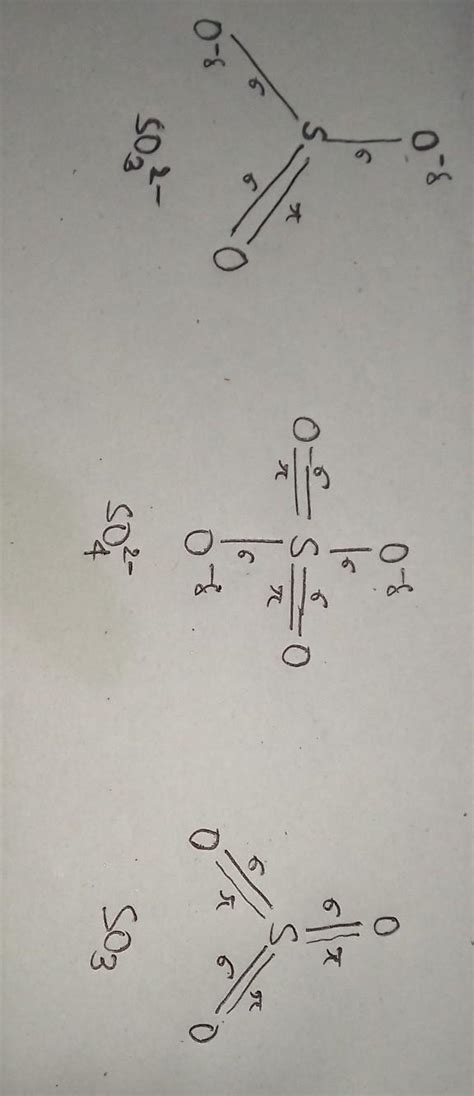 Correct order of bond length in so3-², so4-² and so3 - Brainly.in