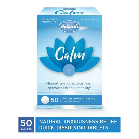 Hyland's Calm Quick-Dissolving Tablets, 50 Count. Natural relief of ...