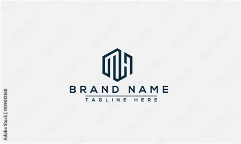 Logo design letter MH . Elegant modern. Vector template. Stock Vector | Adobe Stock