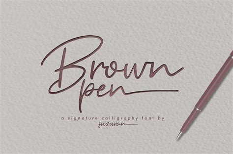 Brown Pen Script (191917) | Script Fonts | Font Bundles | Free ...