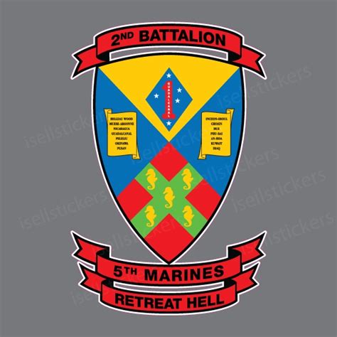 2nd Battalion 5th Marine Regiment Camp Pendleton Retreat Hell Bumper ...