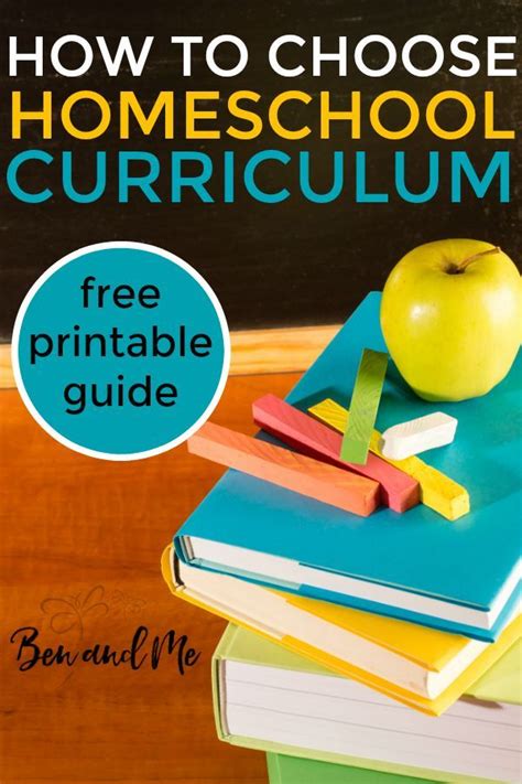 Use this guide to choose homeschool curriculum, with a free printable that includes questions to ...