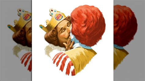 The Reason The Burger King Mascot Just Kissed Ronald McDonald