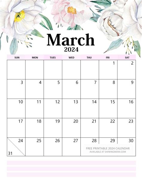 Your Free 2024 Floral Calendar Printable is Here!