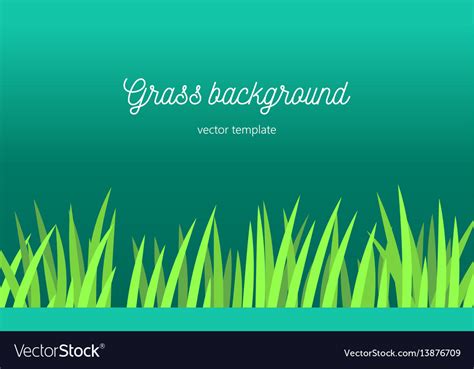 Grass background template Royalty Free Vector Image