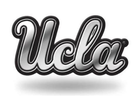 UCLA Bruins Auto Emblem Raised Silver Chrome Color 3D Plastic Molded Badge Decal, The Fan Nut