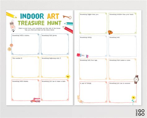 Indoor Art Treasure Hunt - Printable Holiday Activity for Kids! – Print GoGo