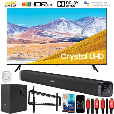 Samsung UN65TU8000 65" 4K Ultra HD LED TV (2020) with Deco Gear Home ...