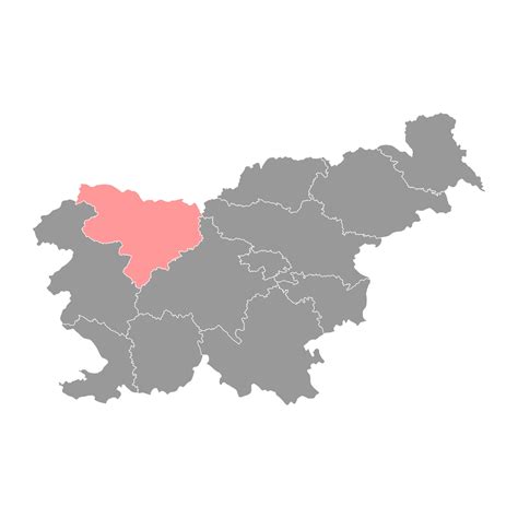 Upper Carniola map, region of Slovenia. Vector illustration. 22696570 ...