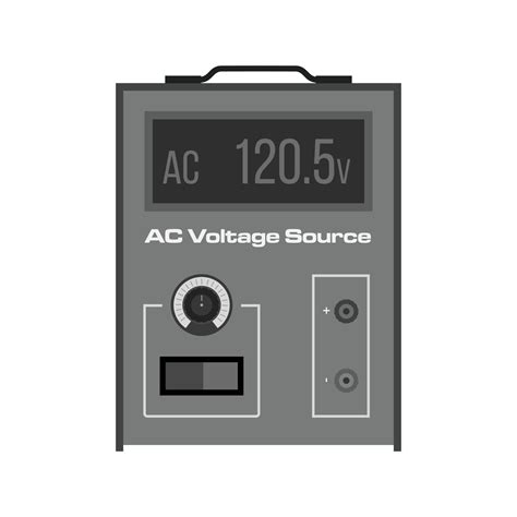 AC Voltage Source Flat Greyscale Icon 15672622 Vector Art at Vecteezy