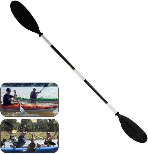 2Pcs Kayak Paddle Detachable Lightweight Kayak Oars Aluminum Alloy Strengthened Long Oars for ...