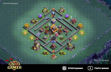 Best Builder Hall 5 Base Layout With Link (Anti 1, 2, 3 Star) - Finite Gamer