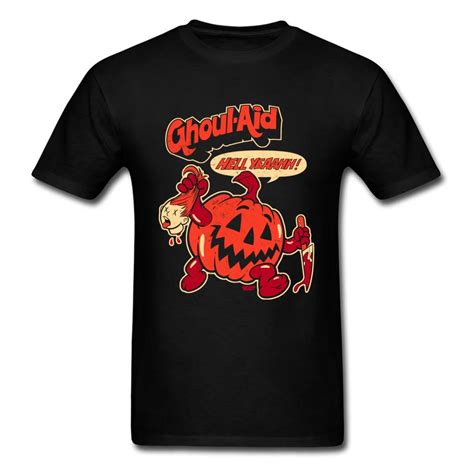 GHOUL AID T shirt Halloween Fun T Shirt Men Tshirt Ghost Pumpkin Print ...