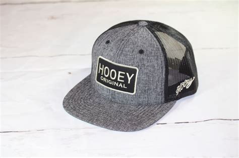 HOOey Patch Hat “Hooey Original” OSFA (snapback) 1753T-GYBK | Hooey hats, Cowgirl hats, Types of ...