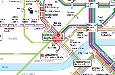 Hauptbahnhof station map - Frankfurt U-Bahn