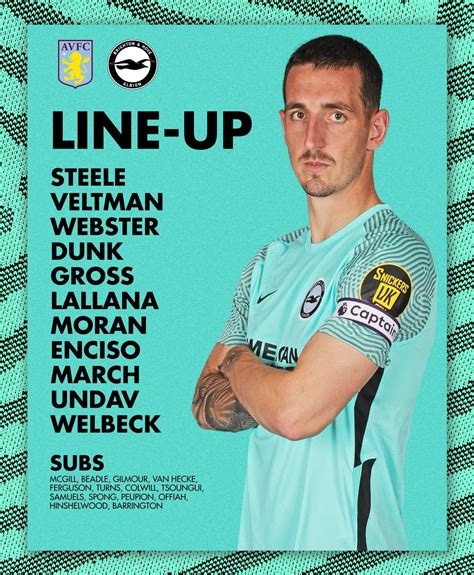 Brighton Line up vs Aston Villa (Twitter) : r/FantasyPL