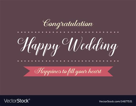 Happy wedding card design art Royalty Free Vector Image