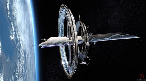 ArtStation - Orbital Space Station Concept