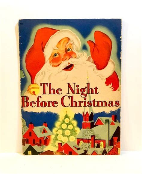 Vintage Santa Book Night Before Christmas Classic | Etsy | The night ...