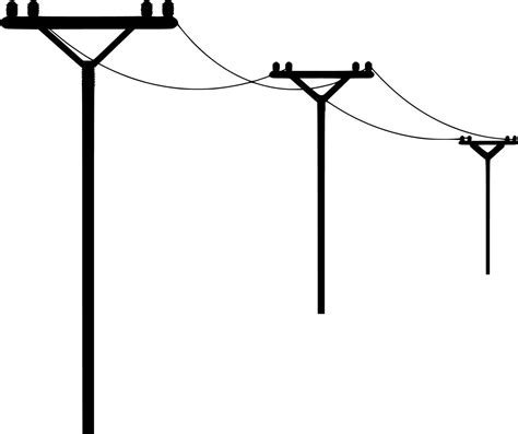 Vector silhouette of electrical poles on white background 23558411 ...