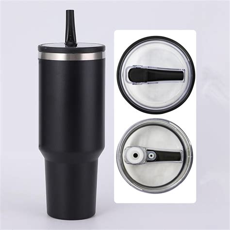 DaoAg 40 oz Tumbler Lid Replacement fit for Stanley Quencher, 2 Pack Flip Straw Replacement Lid ...