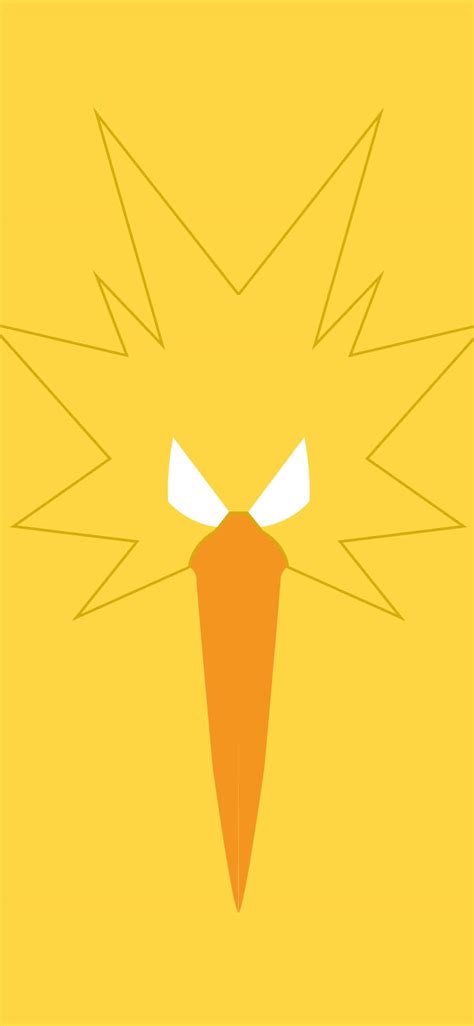 Download Zapdos Minimalist Face Wallpaper | Wallpapers.com