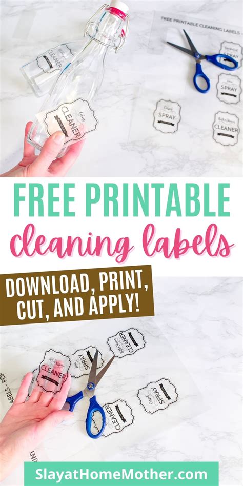 DIY Printable Label Sticker Paper - Cleaning Labels - Slay At Home ...