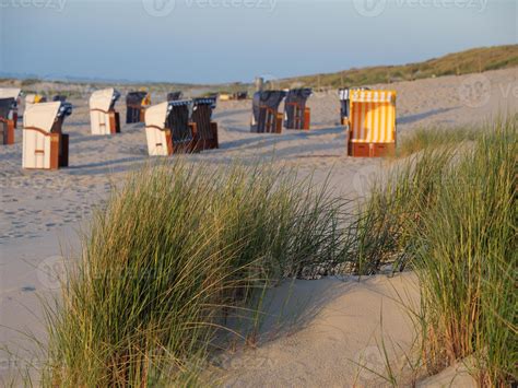 Sundown at the beach of Juist island 8534087 Stock Photo at Vecteezy