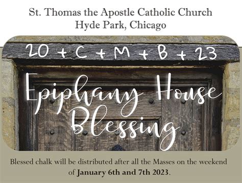 Epiphany House Blessing - Saint Thomas the Apostle Catholic Church