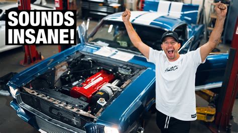 RB26 Swapped Mustang First Start! - YouTube