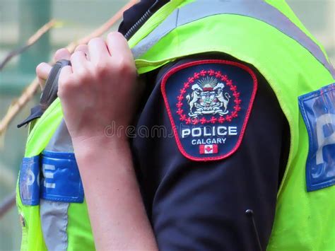 A Close Up To a Female Calgary Police Officer Badge on Duty Editorial Image - Image of 2022 ...