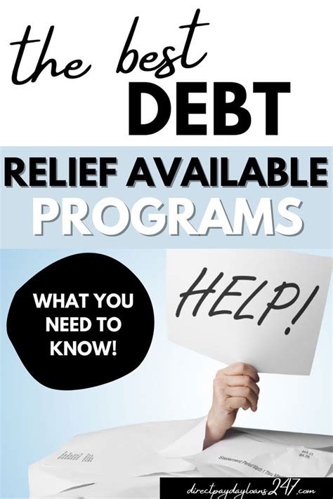 The Best Debt Relief Available Programs (Debt Tips, Debt Planning Ideas) | Debt relief, Debt ...