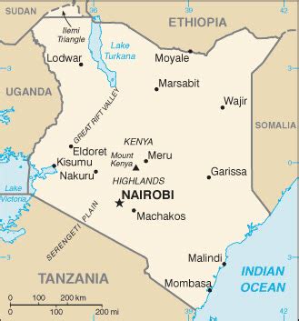 Kenya Interactive Map - Kenya Basic Map - Cybertraveltips.com