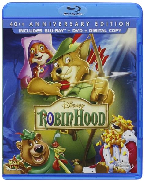 Robin Hood: 40th Anniversary Edition (Blu-ray + DVD + Digital Copy) | Robin hood disney, Robin ...