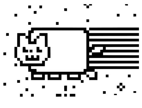 Nyan Cat Pixel Art coloring page - Download, Print or Color Online for Free