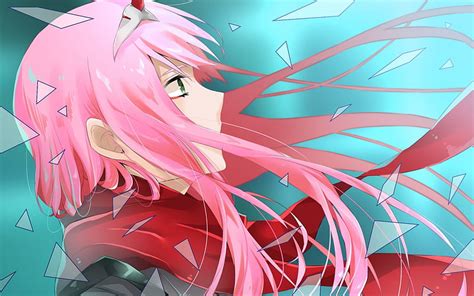 Zero Two, close-up, pink hair, manga, DARLING in the FRANXX, HD wallpaper | Peakpx