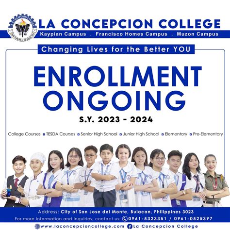 ENROLLMENT ONGOING FOR S.Y.... - La Concepcion College