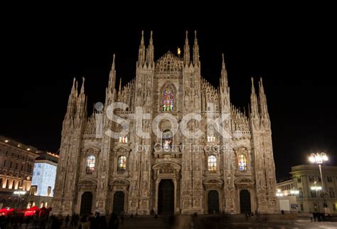 Duomo Di Milano At Night Stock Photo | Royalty-Free | FreeImages