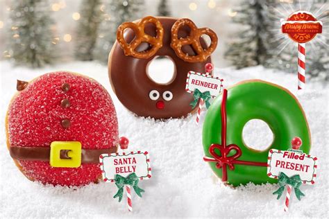 FAST FOOD NEWS: Krispy Kreme New Holiday Doughnuts | Holiday donuts, Christmas donuts, Krispy kreme