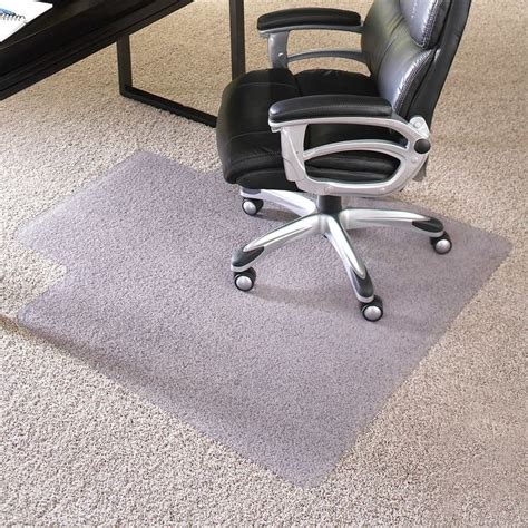 ES Robbins Chair Mat for High Pile Carpet, 45" x 53" with Lip, Clear in 2020 | Office chair mat ...